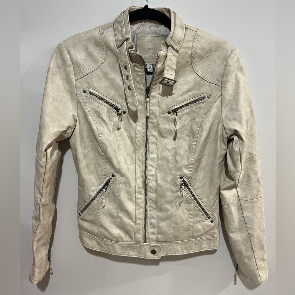 MAX Jeans Faux Leather Jacket - Size XS